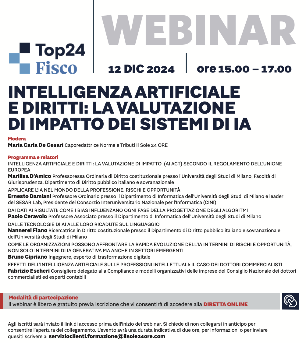 Intelligenza artificiale e diritti: la valutazione di impatto dei sistemi di IA